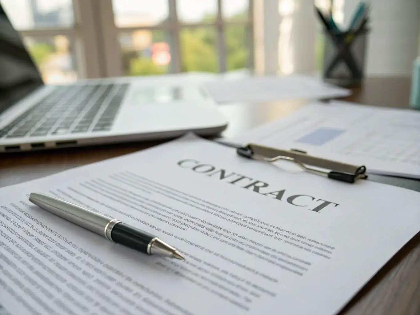 A close-up shot of official title documents being signed, emphasizing the importance of accuracy and legal compliance in title services.